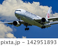 最終進入中の飛行機 最終進入中の飛行機 142951893
