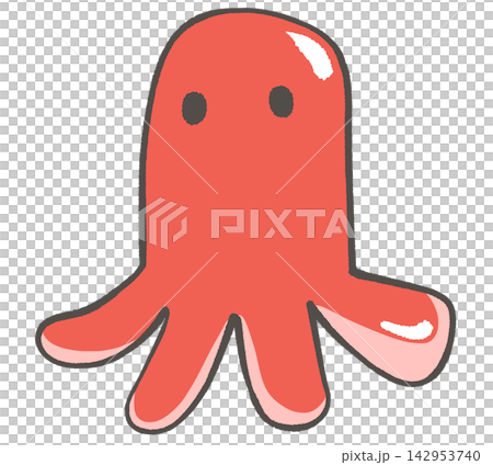 Illustration of red octopus wiener Illustration of red octopus wiener 142953740
