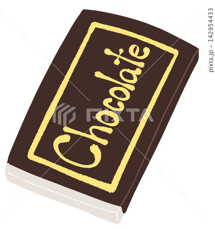板チョコのイラスト(ビターチョコ) 板チョコのイラスト(ビターチョコ) 142954433