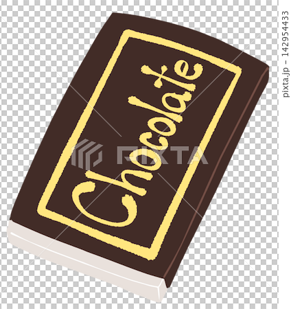 板チョコのイラスト(ビターチョコ) 板チョコのイラスト(ビターチョコ) 142954433