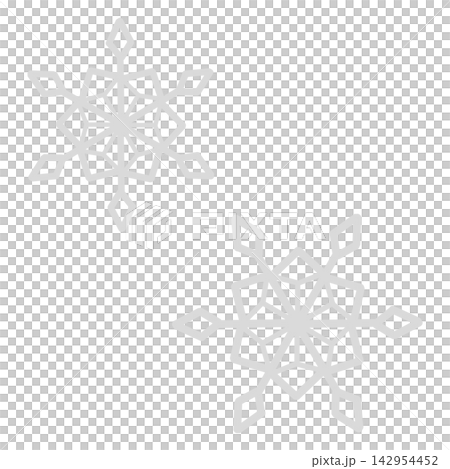 Two illustrations of gray snowflakes Two illustrations of gray snowflakes 142954452