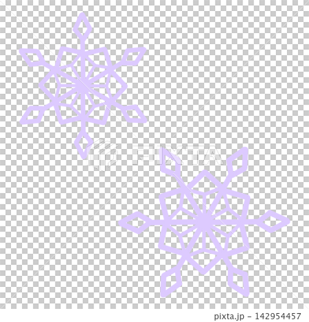 Two illustrations of light purple snowflakes Two illustrations of light purple snowflakes 142954457