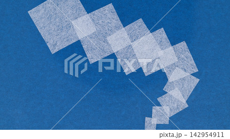 和紙の切り絵アート【背景素材】 和紙の切り絵アート【背景素材】 142954911