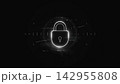 Programming code and glowin the dark padlock vector background  142955808