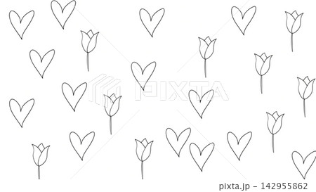 Black pencil sketch Minimalist style combining a heart vector background Black pencil sketch Minimalist style combining a heart vector background 142955862