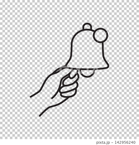 Functional line art illustration of a hand holding a ringing bell with notification badges, representing alerts, reminder, subscription, update, and notification sound. Functional line art illustration of a hand holding a ringing bell with notification badges, representing alerts, reminder, subscription, update, and notification sound. 142956240