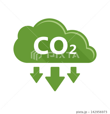 CO2 emissions icon in flat style. Cloud co2 reduction vector illustration on isolated background. Carbon dioxide pollution sign business concept. CO2 emissions icon in flat style. Cloud co2 reduction vector illustration on isolated background. Carbon dioxide pollution sign business concept. 142956973