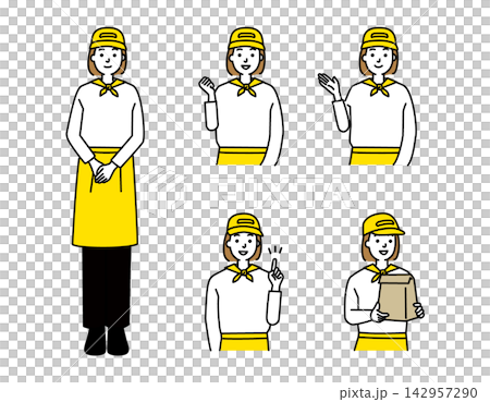 年輕女性速食店員工 年輕女性速食店員工 142957290