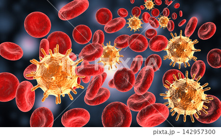 Virus in bloodstream Virus in bloodstream 142957300