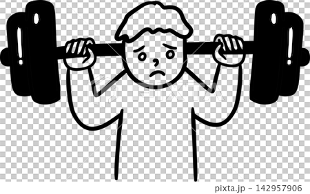 Person Lifting Heavy Weights, Stress Pressure and Emotional Burden Person Lifting Heavy Weights, Stress Pressure and Emotional Burden 142957906