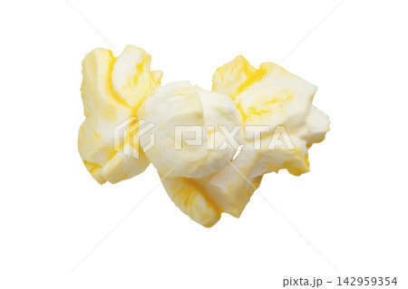 Tasty popcorn close up isolated on white background 142959354