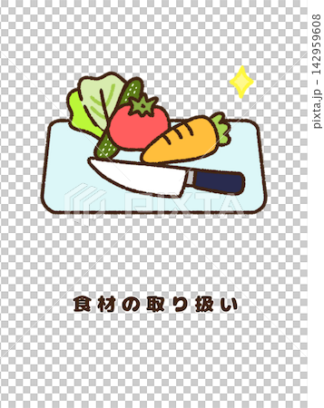 圖示說明如何衛生地處理食品原料。 圖示說明如何衛生地處理食品原料。 142959608