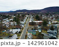 Aerial view of Easthampton, Massachusetts, United States in morning Aerial view of Easthampton, Massachusetts, United States in morning 142961042