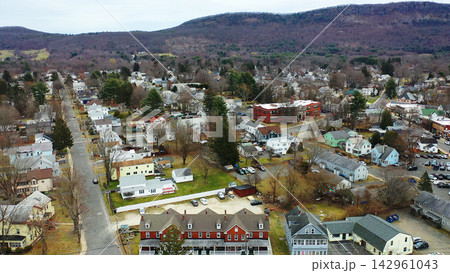 Aerial of Easthampton, Massachusetts, United States on fine day Aerial of Easthampton, Massachusetts, United States on fine day 142961043