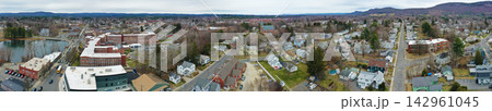 Aerial panorama of Easthampton, Massachusetts, United States 142961045