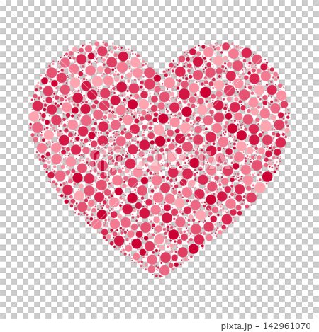 red and pink dotted heart shape vector illustration red and pink dotted heart shape vector illustration 142961070