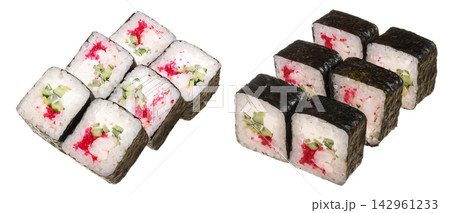 sushi roll isolated on white background without a shadow sushi roll isolated on white background without a shadow 142961233