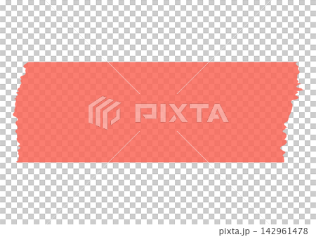 Simple masking tape illustration - red Simple masking tape illustration - red 142961478
