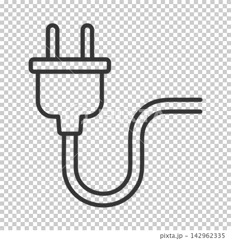 Simple power outlet line icon Simple power outlet line icon 142962335