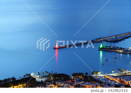 Seaside town of Turgutreis and spectacular sunsets. Bodrum, Turkey. sunset aerial drone photo Seaside town of Turgutreis and spectacular sunsets. Bodrum, Turkey. sunset aerial drone photo 142962410