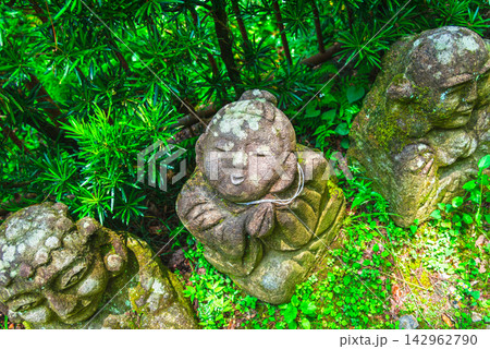 夏の京都　愛宕念仏寺　千二百羅漢像 142962790