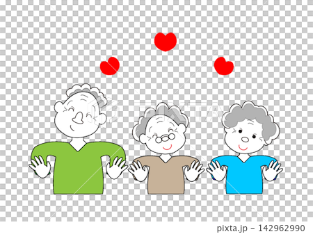 Seniors with a heart Seniors with a heart 142962990