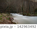Flowing river in the forest, long exposure 142963492