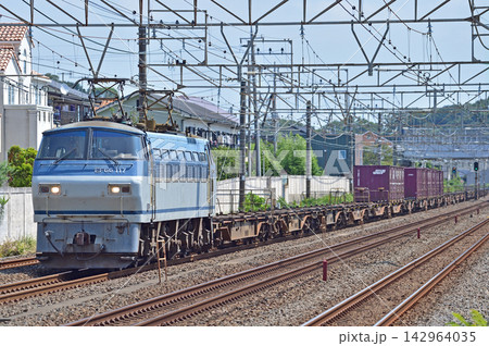 東海道本線　相模貨物　JR貨物　EF66-117（吹田） 142964035