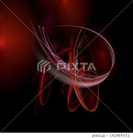 red abstract fractal pattern on black background, wallpaper, design red abstract fractal pattern on black background, wallpaper, design 142964531