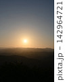 Smoggy Sunset View over Winding Mountain Road in Los Angeles 142964721