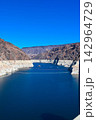 Lake Mead Reservoir and Canyon at Hoover Dam 142964729