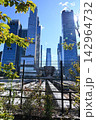 New York City Skyline and Hudson Yards Train Yard 142964732