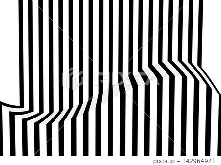 オプティカルアート。揺れる波。 142964921