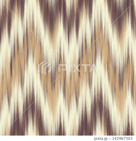 Hand-drawn Seamless Sharp Chevron Ikat Pattern Background For Apparel Modern Upholstery 142967383