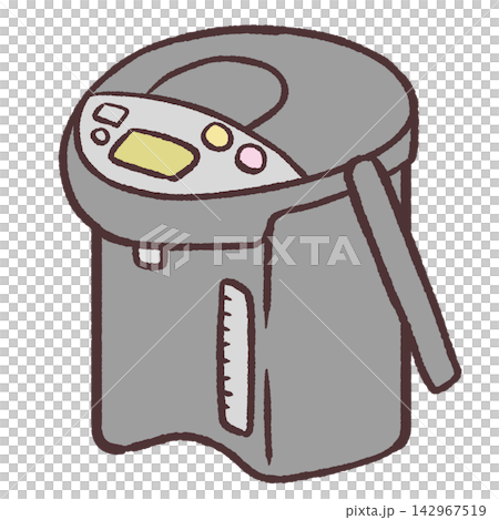 灰色電水壺的插圖 灰色電水壺的插圖 142967519