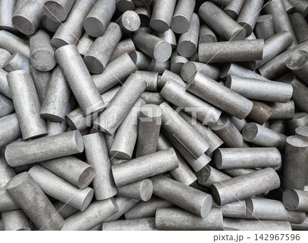 Metal Cylindrical Rods Industrial Manufacturing Background Metal Cylindrical Rods Industrial Manufacturing Background 142967596