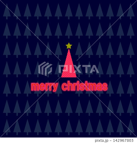 メリークリスマス　merry christmas　クリスマスツリー　 142967803