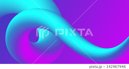 Vibrant abstract background with colorful wavy gradient line, smooth tubular shape on black backdrop Vibrant abstract background with colorful wavy gradient line, smooth tubular shape on black backdrop 142967946