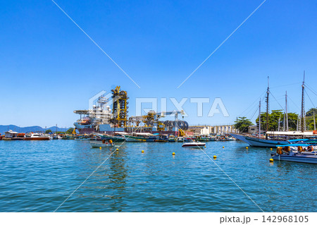Industry ship ships boat harbor port Angra dos Reis Brazil. Industry ship ships boat harbor port Angra dos Reis Brazil. 142968105