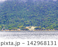Rainy cloudy tropical coastal panorama of Angra dos Reis Brazil. 142968131