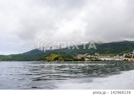Panorama of tropical islands island in Angra dos Reis Brazil. 142968139