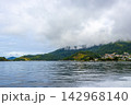 Rainy cloudy tropical coastal panorama of Angra dos Reis Brazil. 142968140