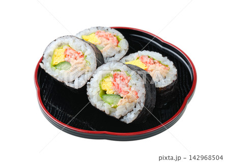 色どりが綺麗で美味しそうな海苔巻 色どりが綺麗で美味しそうな海苔巻 142968504