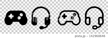 Vector game and streaming icon set Vector game and streaming icon set 142968646