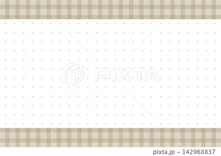 Pastel yellow gingham border background with white grid dot pattern and copy space Pastel yellow gingham border background with white grid dot pattern and copy space 142968837
