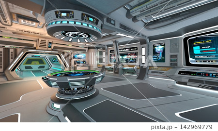 宇宙船内の風景 142969779