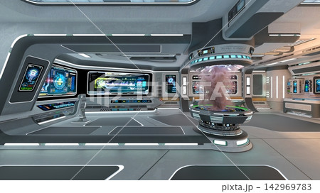 宇宙船内の風景 142969783