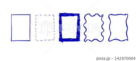 Collection of Hand Drawn Blue Sketch Rectangle Frame with Dashed Scribble Wavy Hatch and Textured Borders for Scrapbook Stationery Labels Headers Collection of Hand Drawn Blue Sketch Rectangle Frame with Dashed Scribble Wavy Hatch and Textured Borders for Scrapbook Stationery Labels Headers 142970004