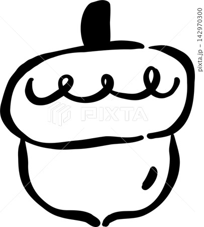 Hand Drawn Acorn Doodle Outline Hand Drawn Acorn Doodle Outline 142970300
