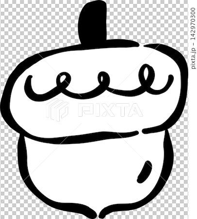 Hand Drawn Acorn Doodle Outline Hand Drawn Acorn Doodle Outline 142970300